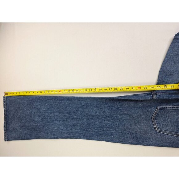 7 For All Mankind Size 25X34 Womens Blue Spencer Flare Mid Rise Jasper Jeans NWT - Picture 2 of 13